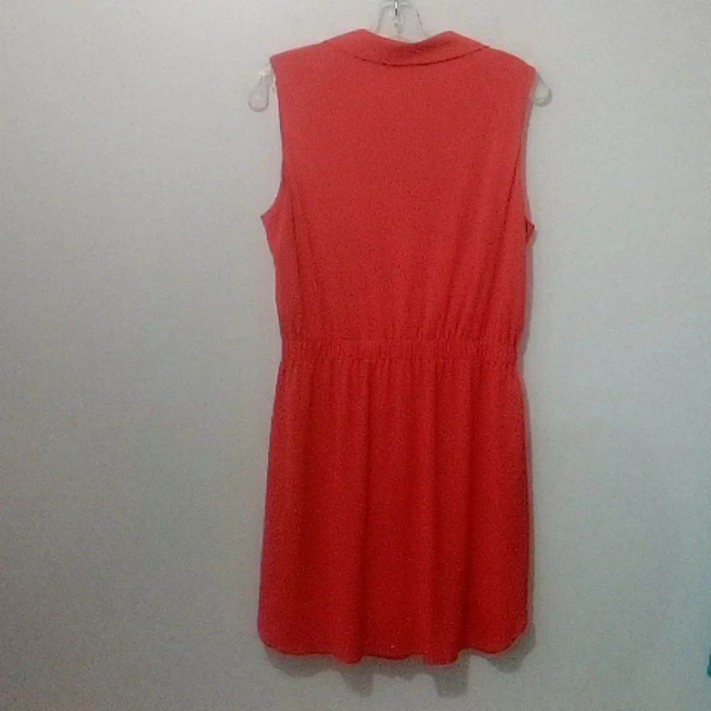 Bebe orange sleeveless button down dress - Picture 5 of 8